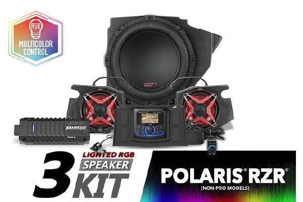  RZ34-PHZ3V / 2014-2023 Polaris RZR V-Spec 3-Speaker Plug-&-Play Kit with JVC